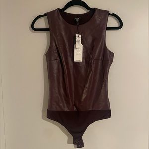 Faux Leather bodysuit